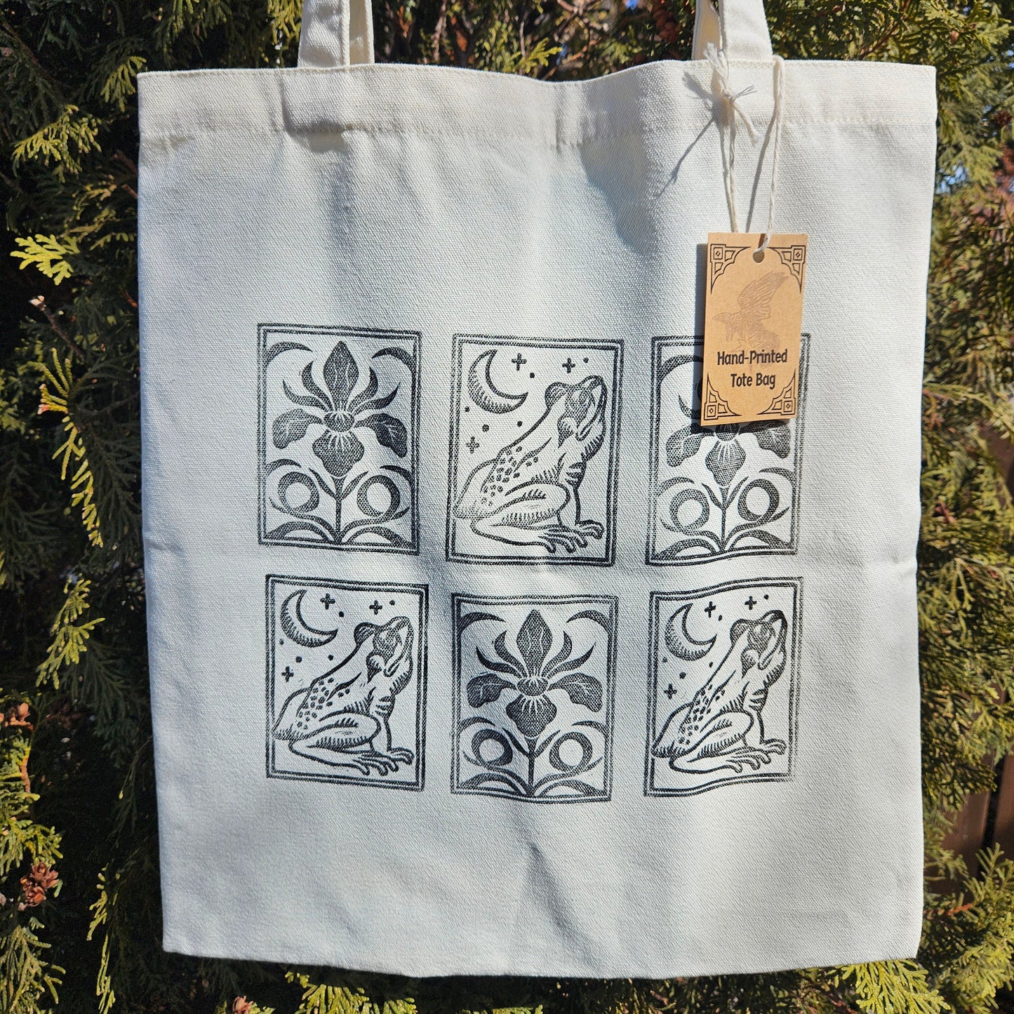 Frog and Iris - Tote Bag