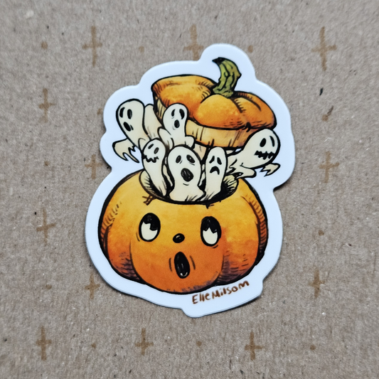 Haunted Jack-o-lantern - Sticker